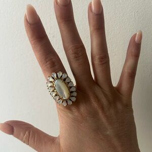 Wrangler® x Yellow Rose by Kendra Scott Laurel Vintage Gold Statement Ring, NWT